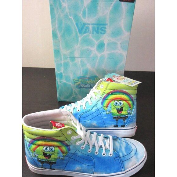 COPY - Vans x SpongeBob Men's Sk8-Hi Imaginaaation Blue Canvas Shoes Size 11.5 … - Picture 1 of 6